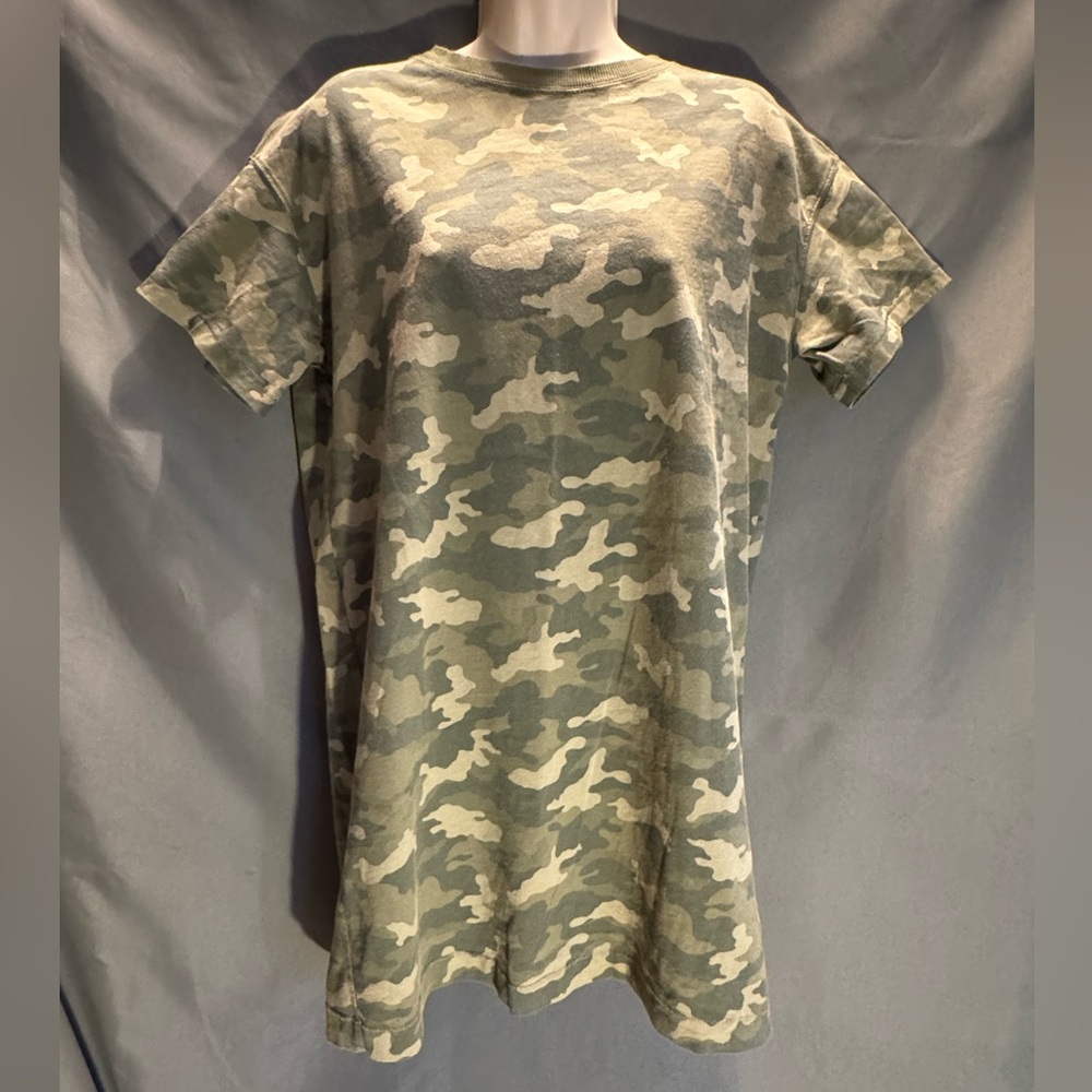 Old Navy Green Camo Short Sleeve Dress